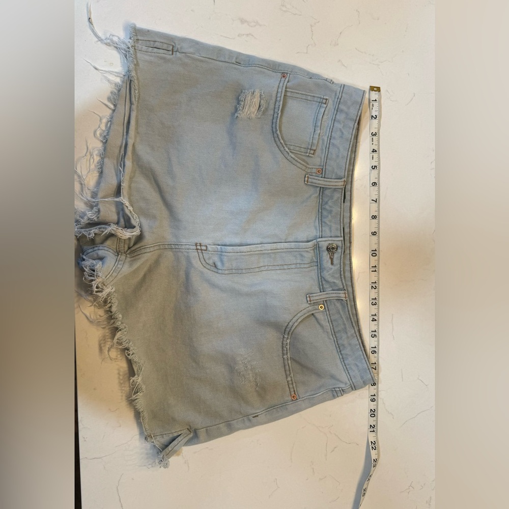 blue jean shorts